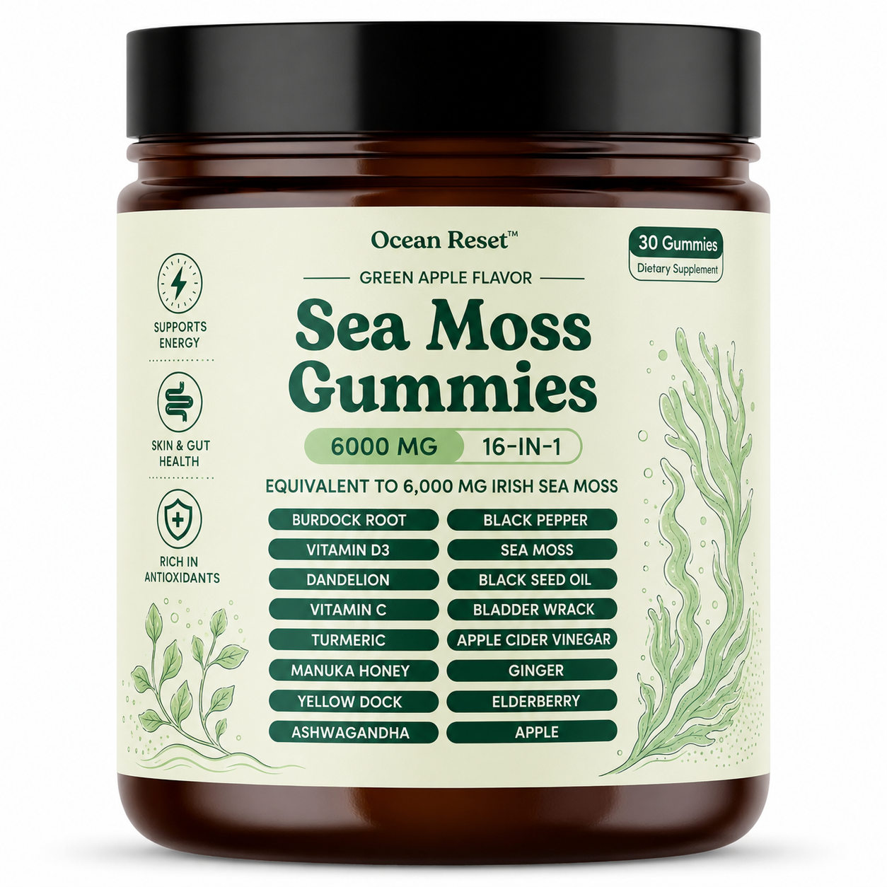 Seaweed Immunity Gummies with Black Seed Oil